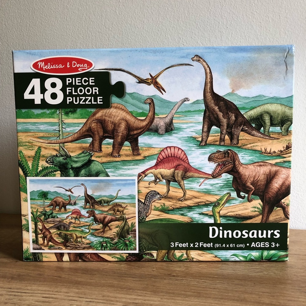 Melissa & Doug Dinosaurs 48-Piece Floor Puzzle - Green and Brown